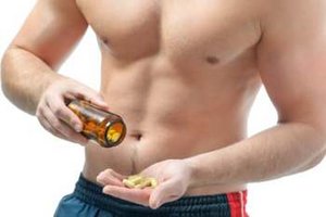 Einnahme von Protein Tabletten für die Muskelaufbau