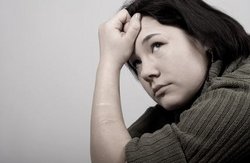 Depression Test Bild einer Frau