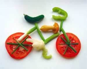Gemüse-Fahrrad