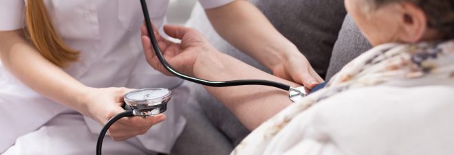 Messung des systolischen und diastolischen Blutdruckwertes