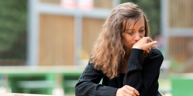 Frau mit Depressionen