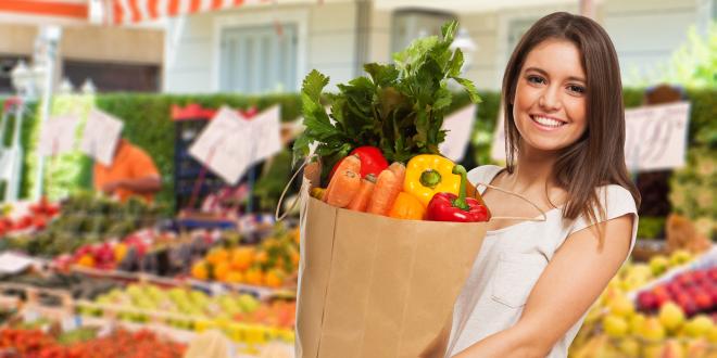 Ernährung Frau einkaufen