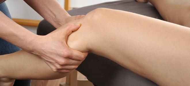 Schleimbeutelentzündung am Knie 