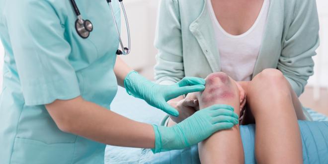 Prellung im Knie