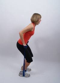 Rudern stehend mit Expander